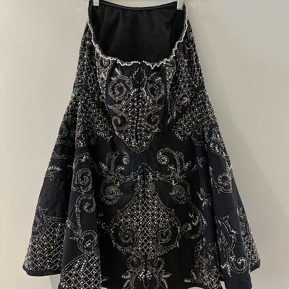 ASOS Design Embellished Elegant Black Strapless Dress US 12 - Picture 4 of 4